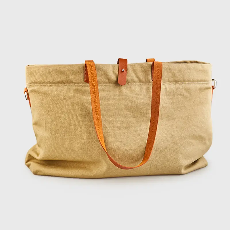 Upcycled Canvas & Leather Tote